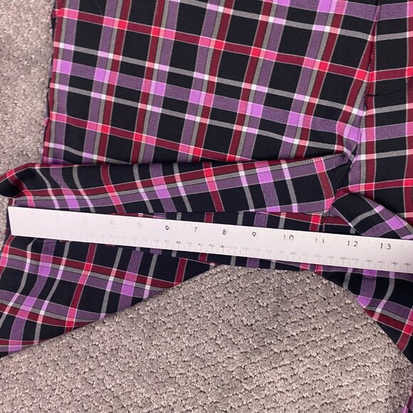 Adidas Shorts Men's 34 Purple Pink Golf Flat Front Plaid Check - Picture 13 of 13